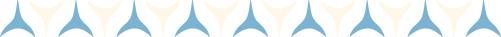 Seamless pattern of repeating upside-down blue and cream teardrop shapes with shadows.